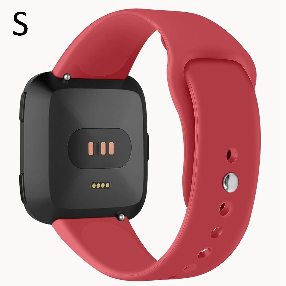 Сменный спортивный ремешок для Fitbit Versa/Versa Lite Edition из нержавеющей/мягкий силиконовый ремень браслет S/L Размер для Versa2