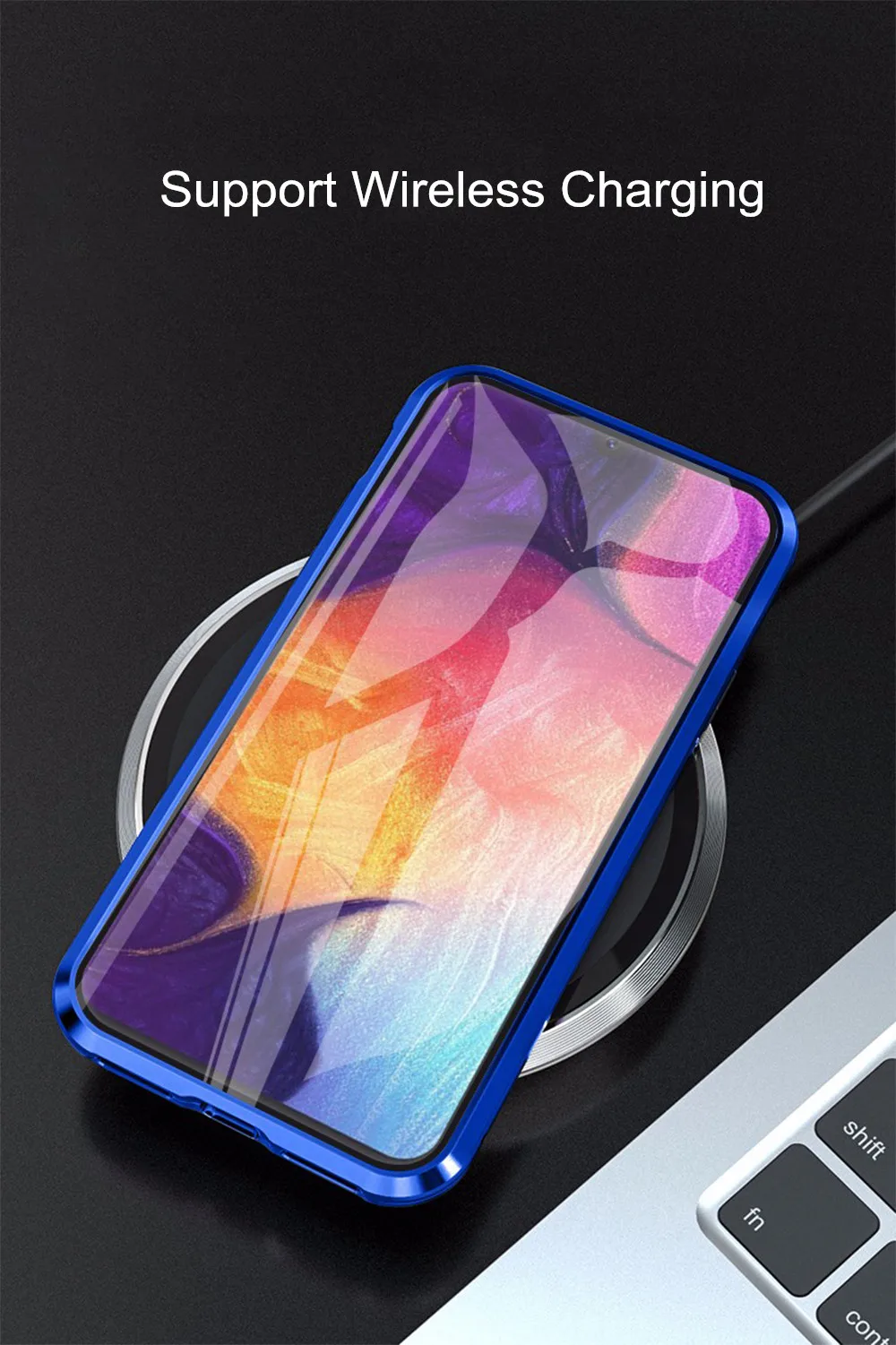 Магнитный чехол для samsung A50 A70 A30S A40, чехол из двустороннего стекла, полный защитный чехол для samsung Galaxy A50 A70 A30S A40, чехол