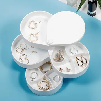 

360 Degree Rotating Makeup Organizer Storage Box Large-capacity Multi Layer Jewelry Earrings Necklace Earrings Display Stand