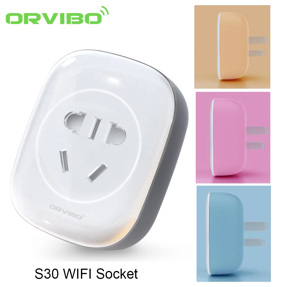 Orvibo-enchufe inteligente S30 S20 Original, interruptor de con Control remoto por WiFi, indicador de potencia, enchufe colorido para teléfono inteligente IOS y Android - AliExpress Productos electrónicos