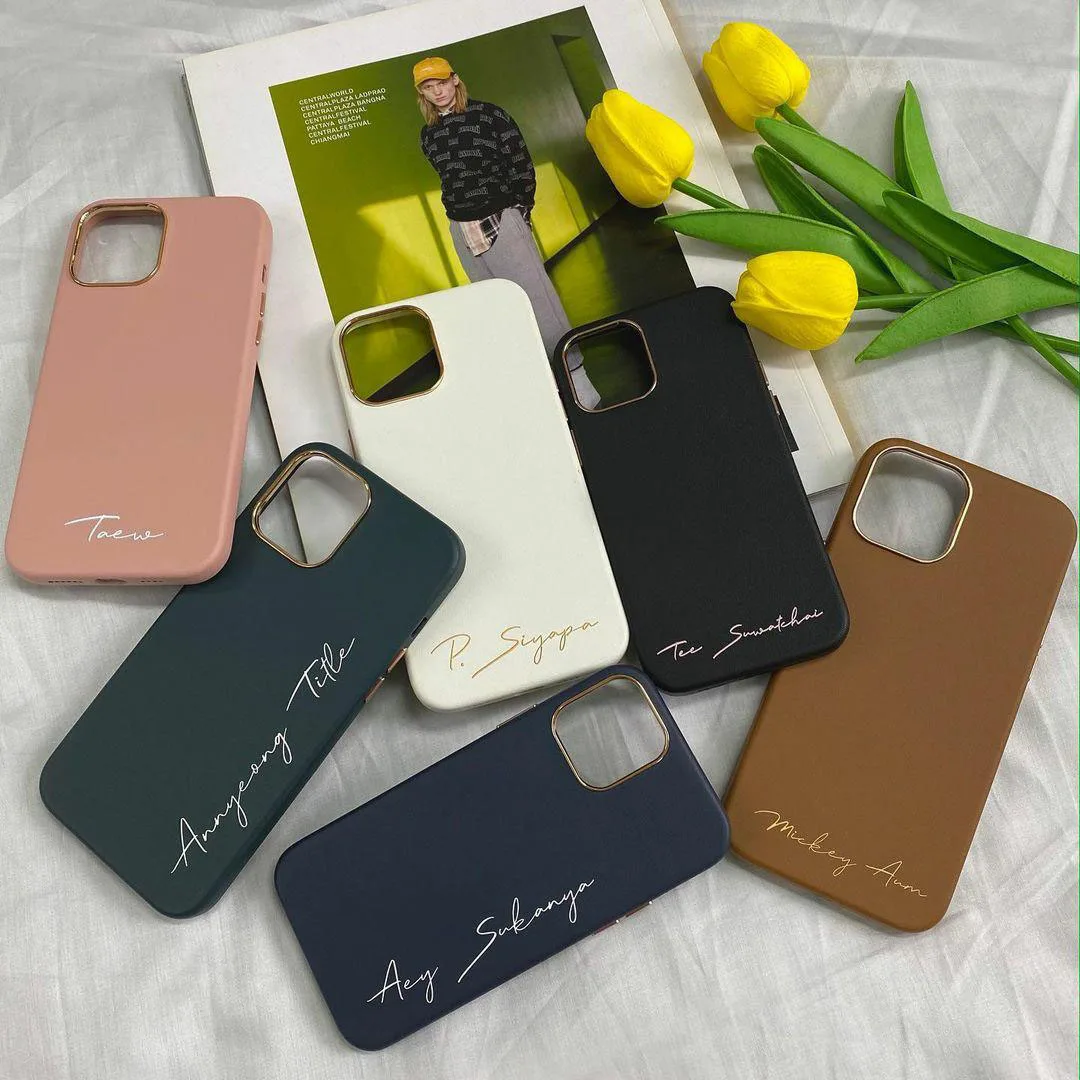 Custom Name Logo Image Luxury PU Leather Hard case for iphone 13 pro 12 11 Pro Max XS XR Xsmax 7/8 Plus SE2020 Case Personal DIY | Мобильные