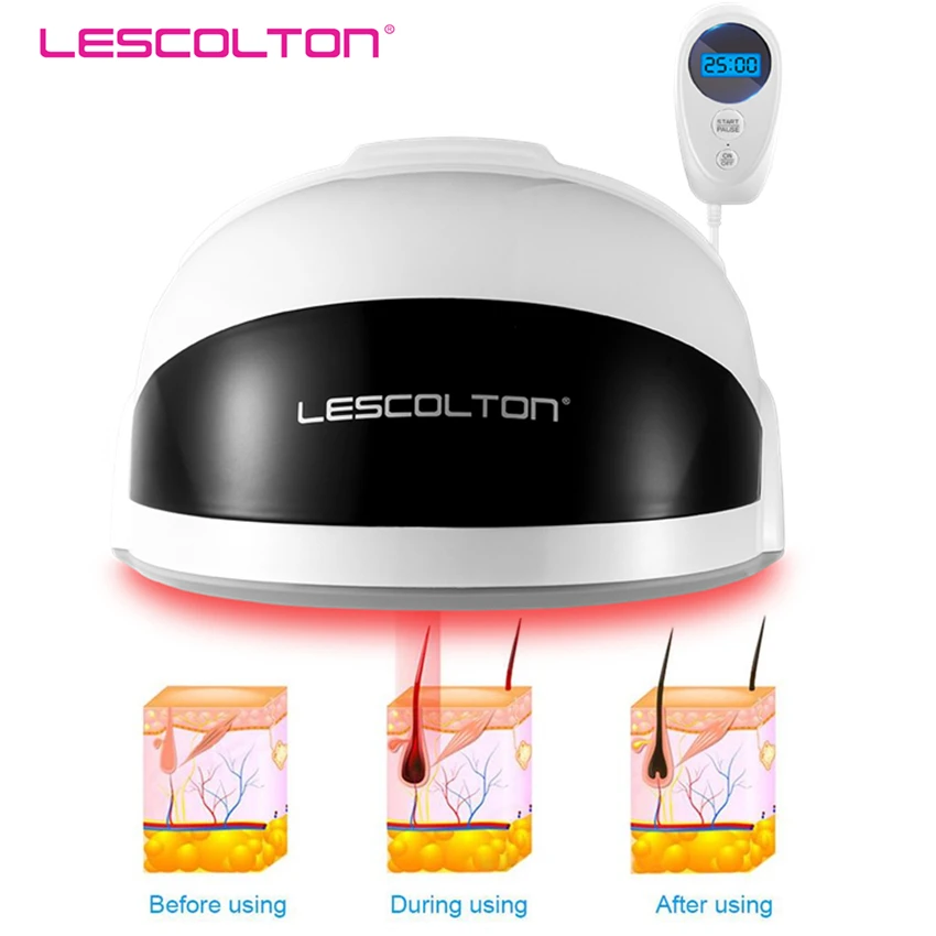 Lescolton Laser Hair Regrow Helmet LED Red Light Therapy Hair Growth Cap Laser Treatment Hair Loss Device Medical Men Women Hat can be used for acute and conditions medical infrared laser therapy device