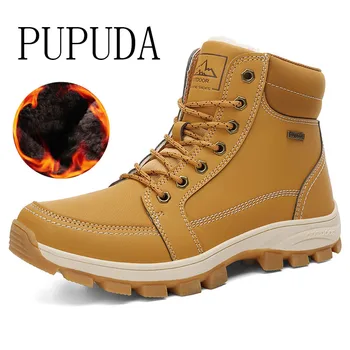 

PUPUDA Winter Martin boots chunky sneakers men casual shoes High Top fashion snow boots outdoor comfortable non-slip shoes