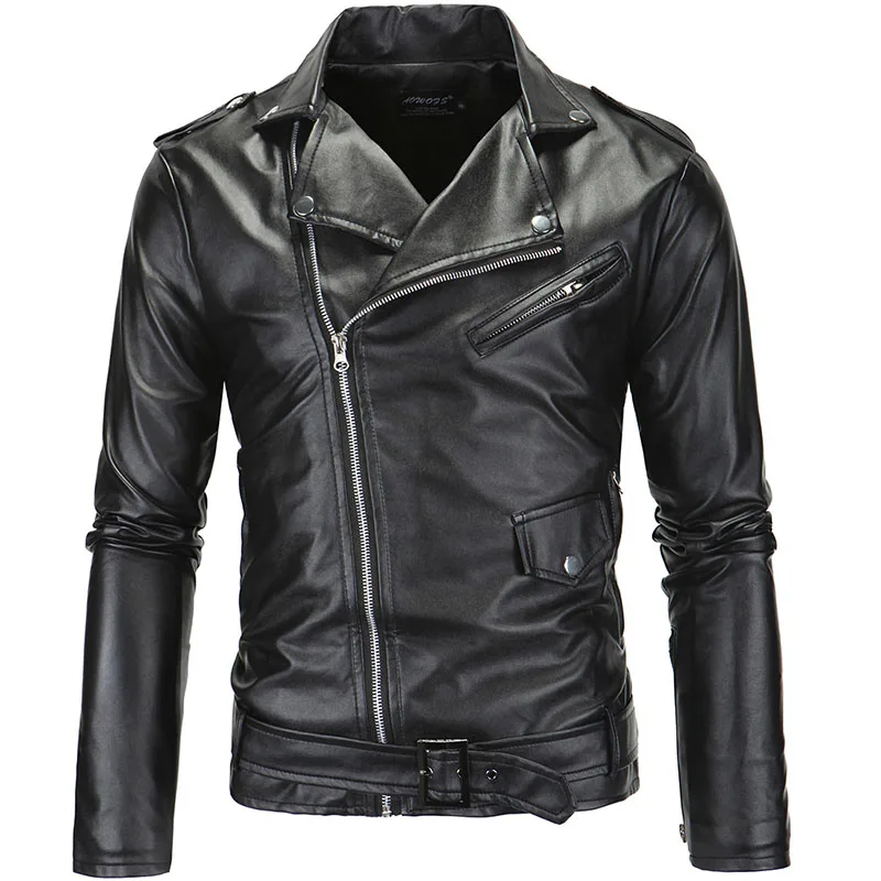 

New Street Men's Leather Jacket Coat British Fashion Men's Leather Garment S-5XL