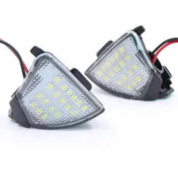 

2pcs LED Under Side Mirror Lights Puddle Lamp For V-olkswagen Rabbit 2005-2009 3C0945291 3C0945292 Car Puddle Mirror Lights