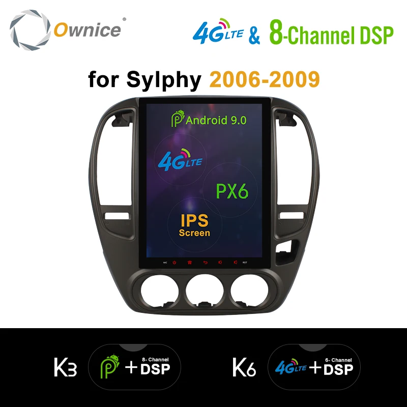 Ownice-HDMI-Vertical-4GB-RAM-8Core-Andoid-9-0-PX6-Car-dvd-Player-k3-k6-for
