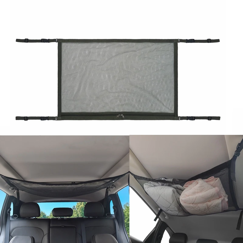 Poche de filet de stockage de plafond de voiture-sac avec