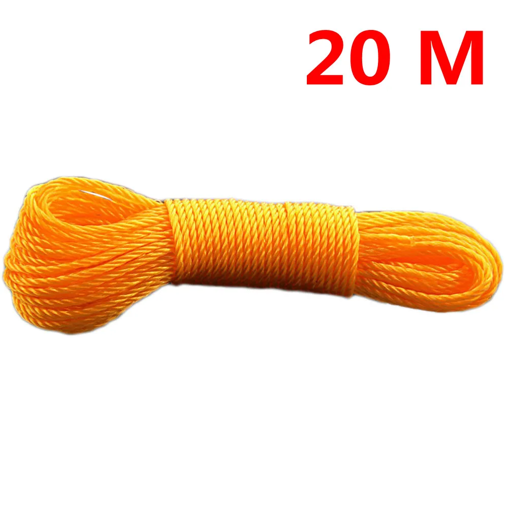 20 M Orange 10 м/20 м одежда длинная цветная нейлоновая веревка для скалолазания тяга Связывание тенты сетка Веревка Одежда Садовые принадлежности - Цвет: 20 M Orange