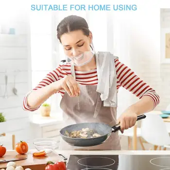 

10pcs Restaurant Masks Disposable Transparent Plastic Environmental Catering Anti-fog Food Wear Work Kitchen Catering U6M1