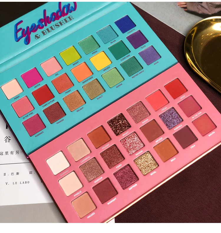 

21 Color Colorful Rainbow Makeup Eyeshadow Palette Matte Shimmer Pigmented Glitter Makeup EyeShadow Pallete Summer Collection