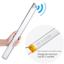 Светодиодная подсветка под шкаф PIR датчик движения светодиодный светильник для шкафа USB Перезаряжаемый Luces светодиодный светильник беспроводной светильник для гардероба кухни