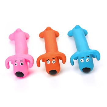 

Pet Dog Squeaky Sound Toys Latex Long Strip Chew Molar Bite Toy Puppy Supplies Traning Dogs Agility Toys Supplies