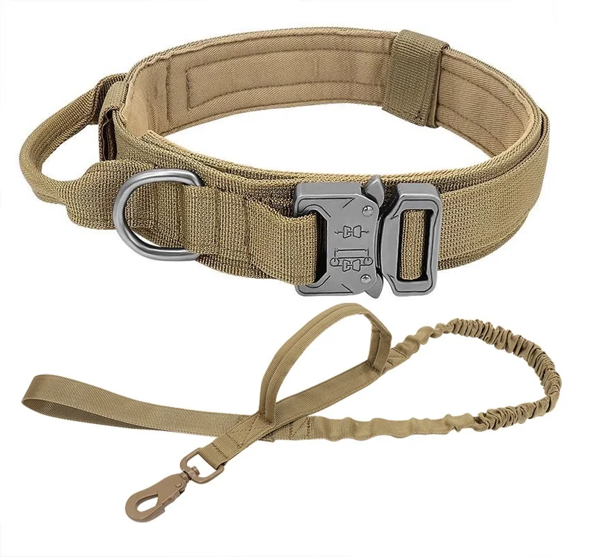 

Military Tactical Dog Collar Leash Set Walking Pet Training Dog Collar German Shepherd Training Hunting Medium Large Dog Collars