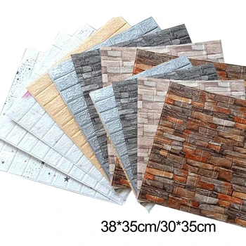 

3D Wallpaper Brick DIY Waterproof Self-Adhesive Decor Tile Wallpaper For Kids Room Living Room 3D Wall Sticker Brick