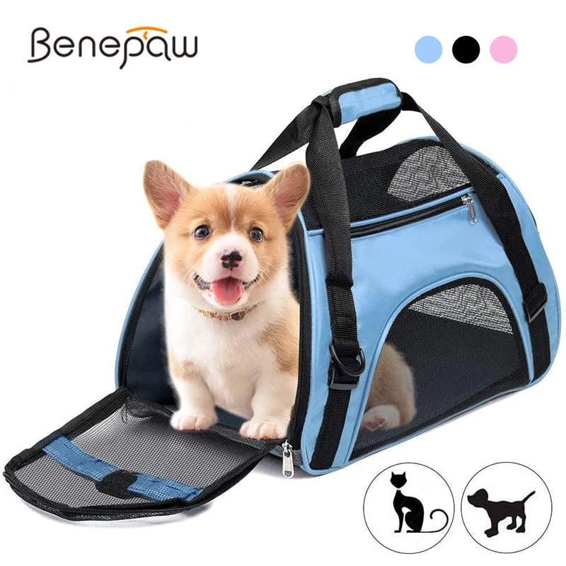 Benepaw de viaje plegable para perro, Transportín impermeable ventilado para perros pequeños y medianos, cómodo y duradero, para transporte de mascotas y gatos|Transportines para perros| - AliExpress