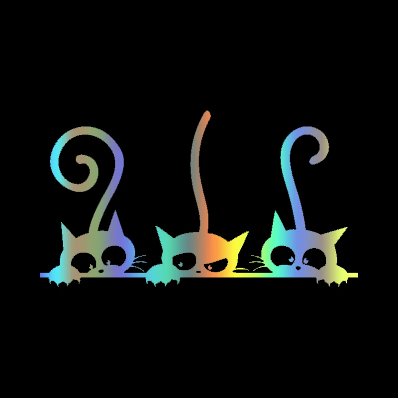 

S51078 Various Sizes/Colors Car Stickers Vinyl Decal Cute Cats Motorcycle Decorative Accessories Creative Waterproof