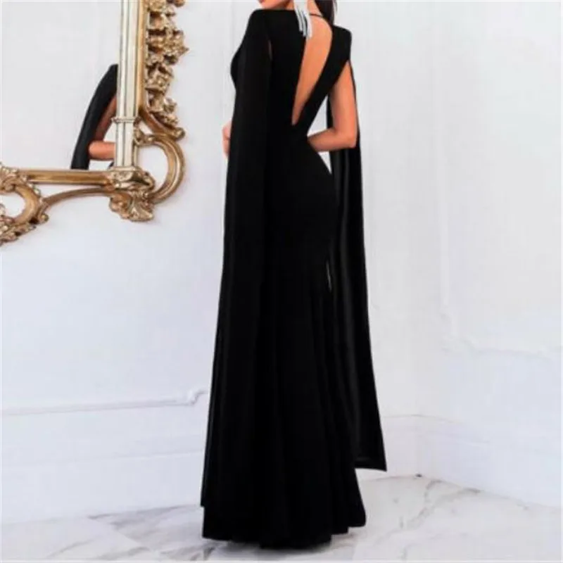 2019 Women Sexy Long Shawl Deep V Neck Dresses Ladies Evening Party Fishtail Maxi New Dress Females New Dresses Vestito Lungo 2019 Women Sexy Long Shawl Deep V Neck Dresses Ladies Evening Party Fishtail Maxi New Dress Females New Dresses Vestito Lungo