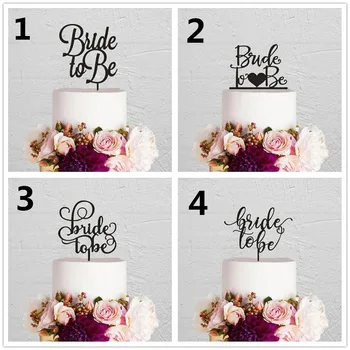 

Wooden Acrylic Bride to be Wedding Cake Topper Romantic Love Heart Engagement Party Cake Decorations Bridal Shower Party Favor