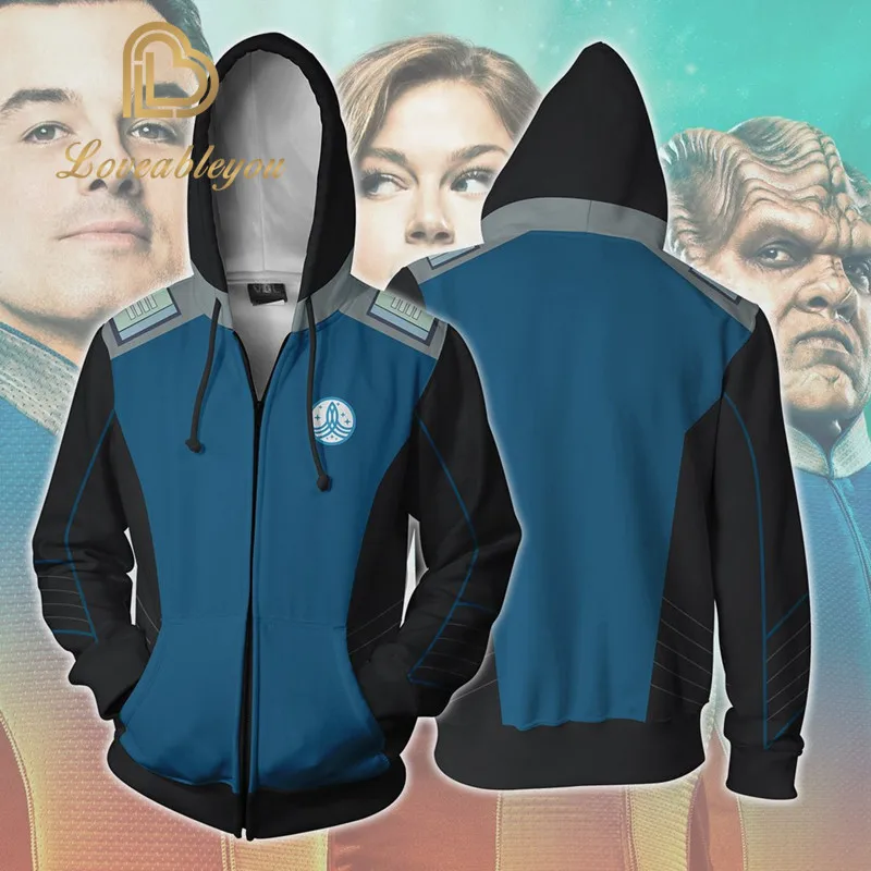 Звездное открытие Косплей молния толстовки Вселенная Trek пальто куртка унисекс Толстовка