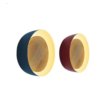 

Modern Wall Lamp Iron Wood LED Bedroom Living Room Wall Lights Bedside Dining Room Home Decorative Wall sconce lighting