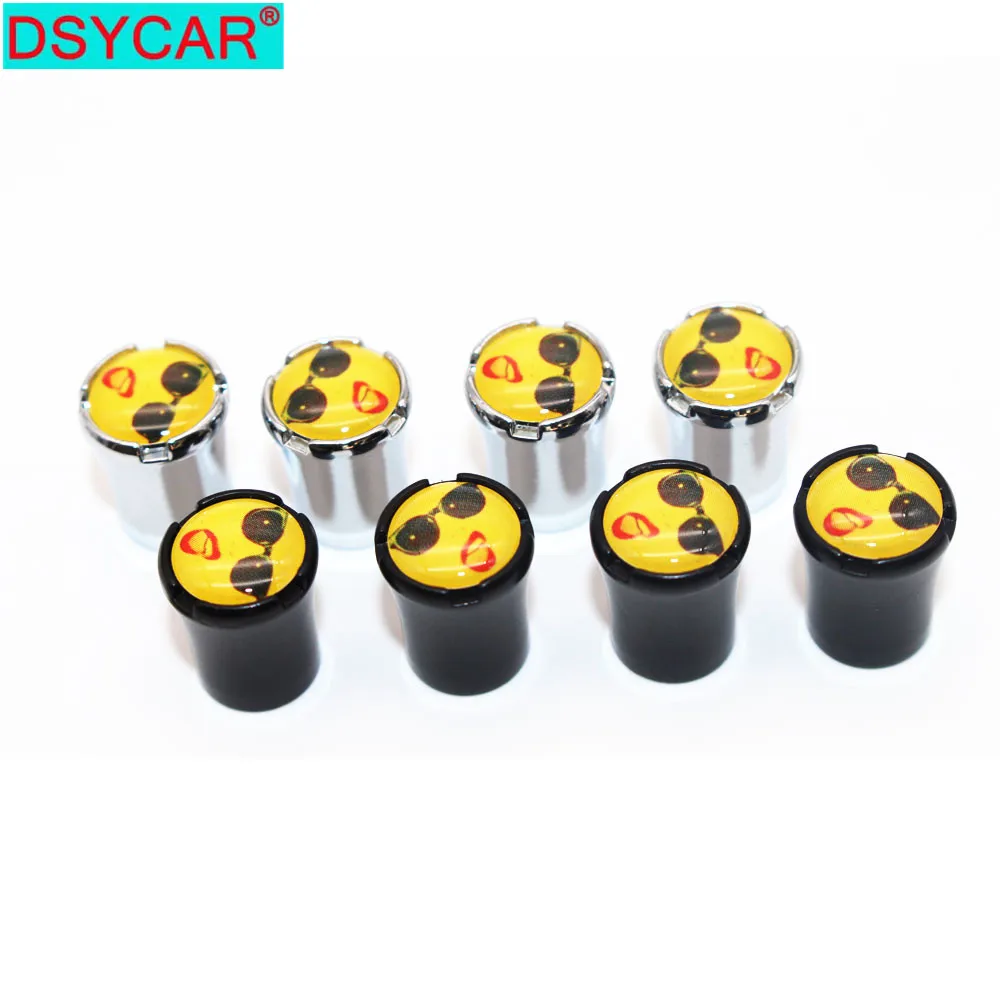 

DSYCAR 4Pcs/Set Car Styling Zinc Alloy Car Tire Valve Caps Wheel Tires Tire Stem Air Cap Airtight Covers Truck Car Accessories