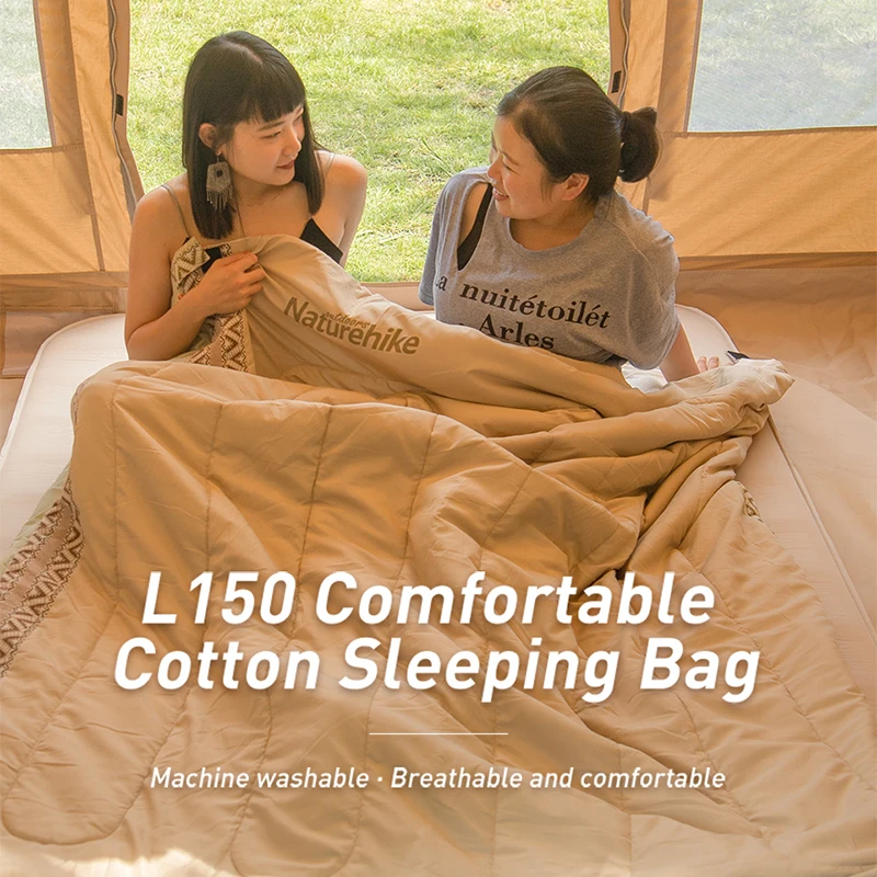 Naturehike Upgraded Camping Sleeping Bag Lightweight 3 Season Waterproof Tourist Mats Ventilation Cotton Sleeping Bag for  Adult 5