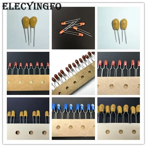 10pcs DIP Tantalum Capacitor 4/6.3/10/15/16V/20/25V/35V/50V 0.1/0.22/0.33/0.47/0.68/1/2.2/3.3/4.7/6.8/10/22/33/47/68/100/220 uF |