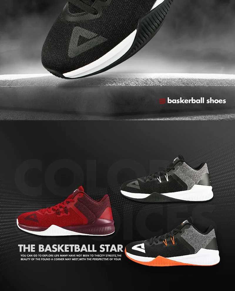 Пик Мужская баскетбольная тренировочная обувь пара теннисная обувь спортивная тренерская Мужская Уличная дышащая обувь с высоким берцем Zapatillas De Baloncesto