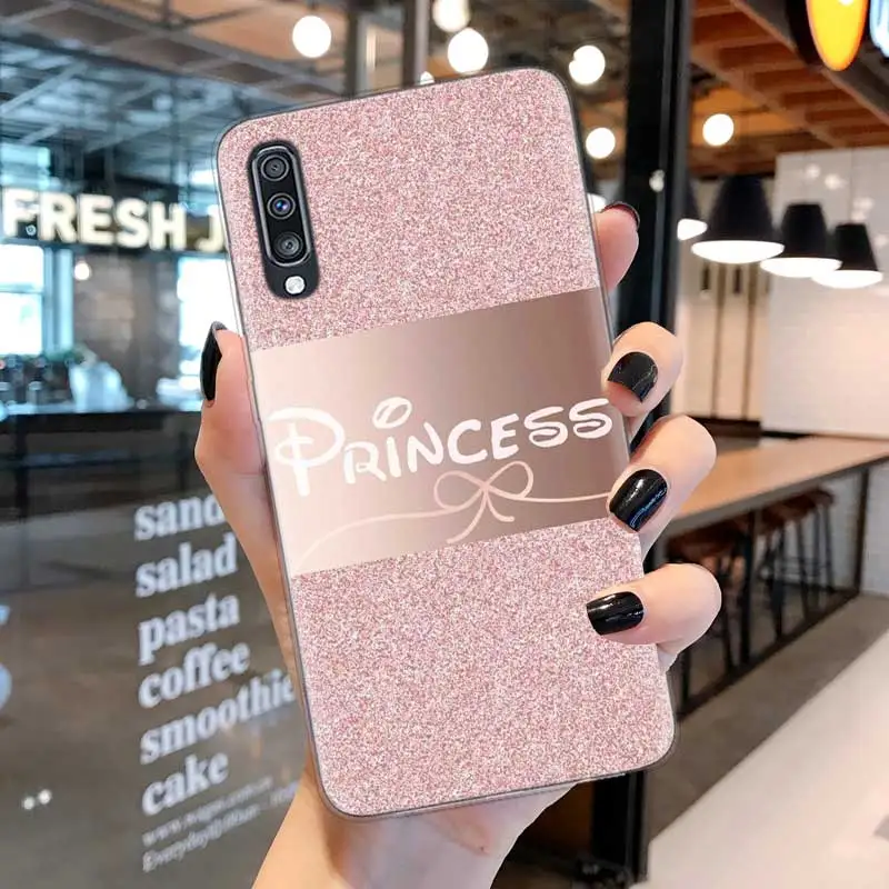 Rose Gold Pink Princess Queen Case For Samsung A51 A71 A52 A72 4G 5G Case Cover For Galaxy A11 A12 A21S A22 A32 A42 Phone Coque