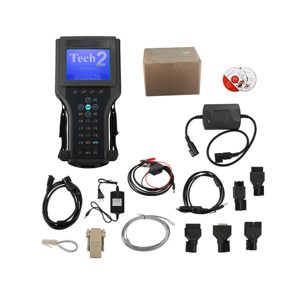 Картонная коробка Tech2 для GM Tech 2 OBD2 сканер с 32 Мб карты программного обеспечения для GM/SAAB/OPEL/SUZUKI/Holden/ISUZU диагностический инструмент