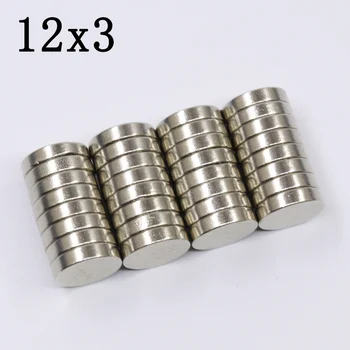 

30Pcs 12x3 Neodymium Magnet 12mm x 3mm Super Powerful Strong Permanent Magnetic imanes N35 Round NdFeB 12X3