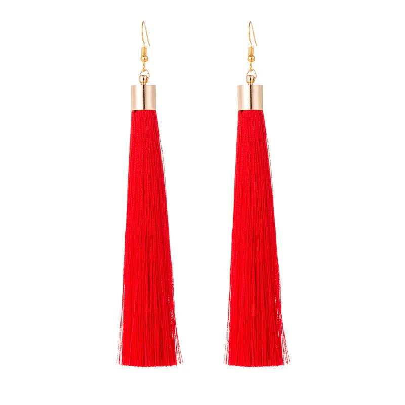 Vintage Tassel Earrings Women Geometric Gold Color