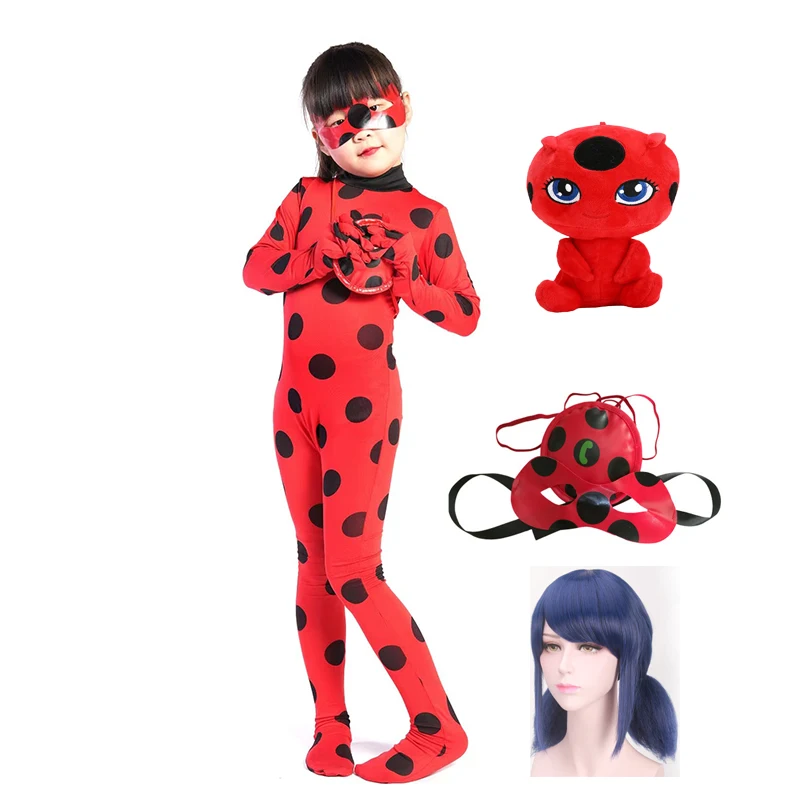 womens halloween costumes Child Size Costume for Girls - Red Dress Up Jumpsuit Party Little Beetle Suit for Cosplay witch costume women Cosplay Costumes