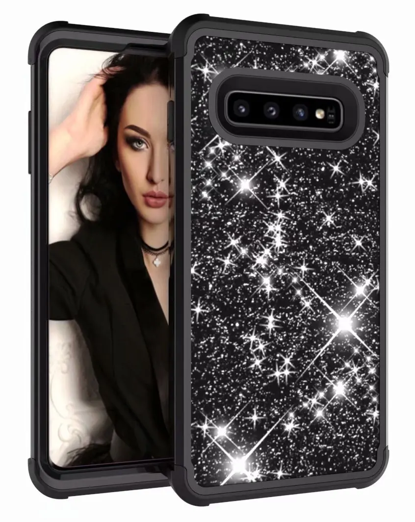 Жесткий Модный Блестящий чехол из поликарбоната и силикона для телефона Samsung Galaxy
