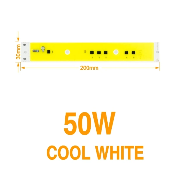 50W Cold White 10 шт./партия светодиодный светильник для выращивания бисера AC220V 80 Вт 50 Вт 30 Вт теплый холодный полный спектр белого прожектора DIY для зеленого дома семена цветка растений - Цвет: 50W Cold White