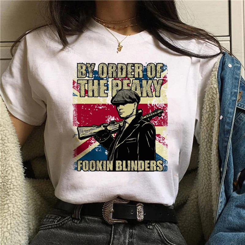 

Peaky Blinder T Shirt Women Harajuku Ullzang Graphic T-shirt Funny Cartoon 90s Tshirt Aesthetic Korean Style Top Tees Female