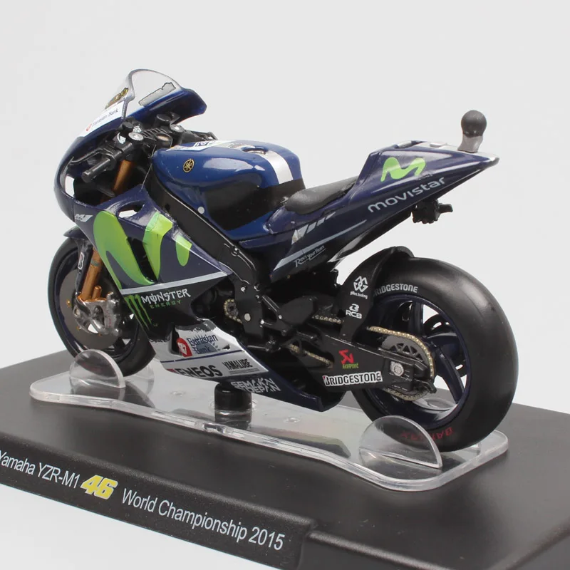 Дети 1/18 масштаб LEO мини YAMAHA YZR-M1 чемпионат мира мото rcycle литые Автомобили Модель гоночной машины мото велосипед игрушки Миниатюрный