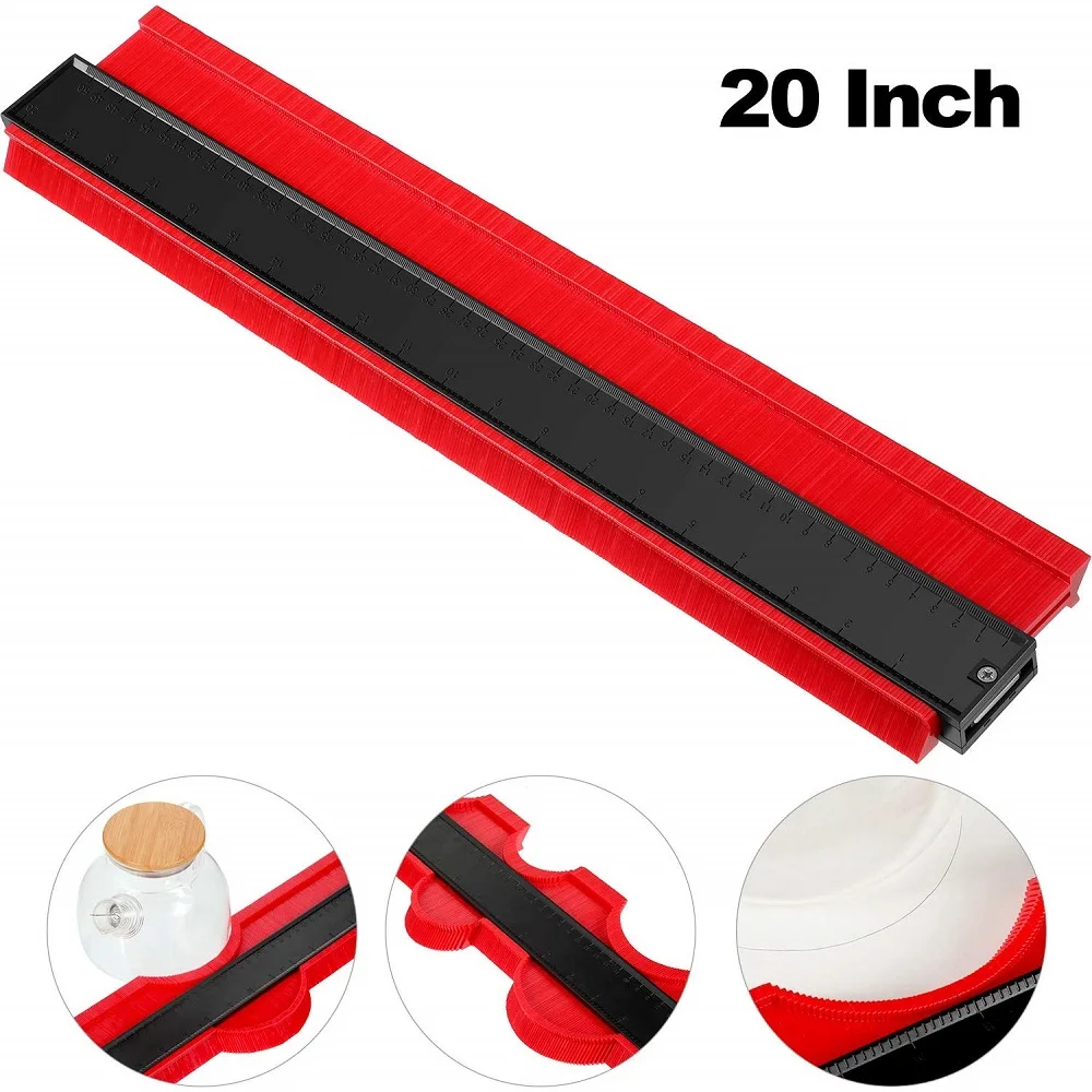 20Inch Red 14/25/50 см датчик контура Пластик профиль копия контур датчики Стандартный Дерево Лазерная маркировочная инструмент в клеточку измерены в ненатянутом ламинат Плитки общий инструмент - Цвет: 20Inch Red