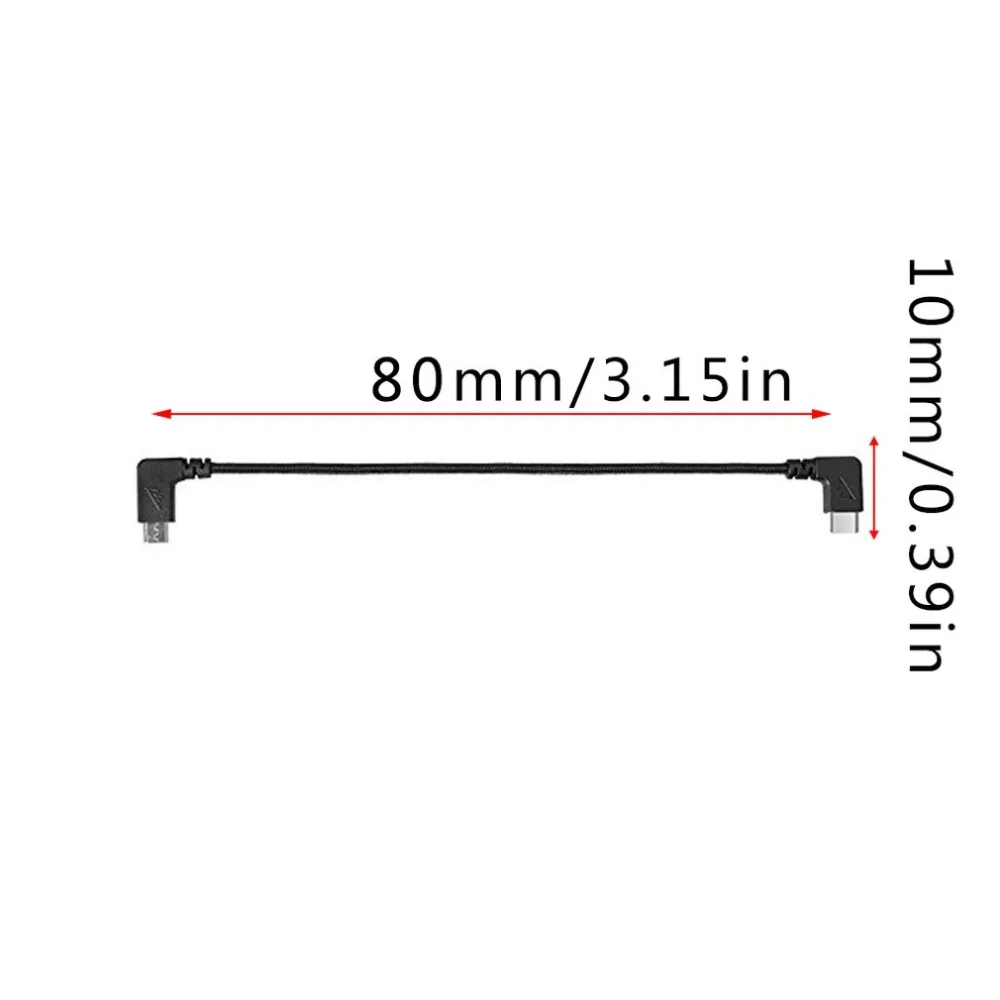 Compatible Mavic Pro 2 Type C Cable To Micro Usb Otg Cable 1Ft Nylon Braised Right Angle Compatibel With Dji Mavic 2