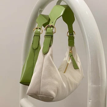 

Bag 2020 Early Spring New Shoulder Bag Simple Canvas Underarm Bags Totes Handbag Purses and Handbags