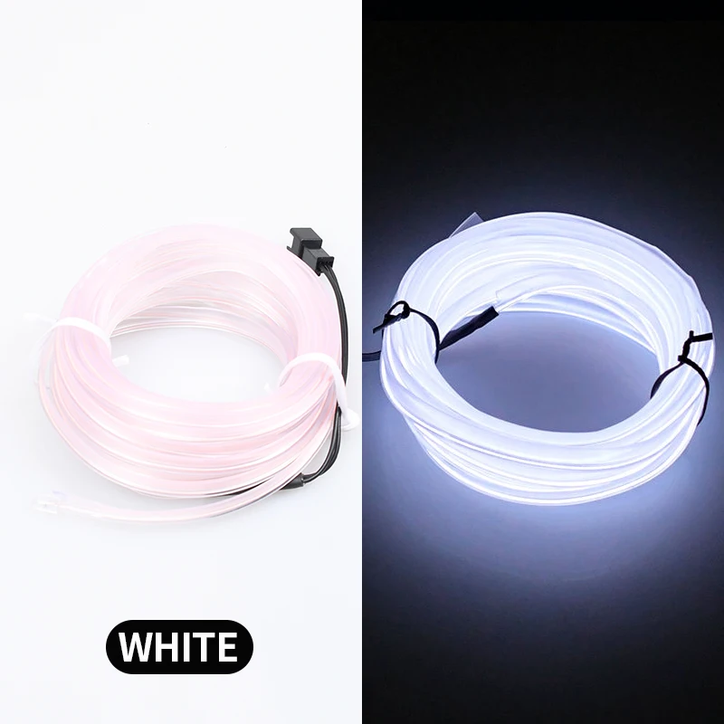 5m Car Interior Atmosphere Lighting LED Strip 5V DIY Flexible EL Neon Cold  Light Line Tube With USB Auto Decoration Ambient Lamp - AliExpress