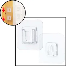 

Double Sided Adhesive Wall Hooks, Strong Transparent Hanger, Suction Cup Suction Cup, Kitchen Bathroom Wall Storage Holder