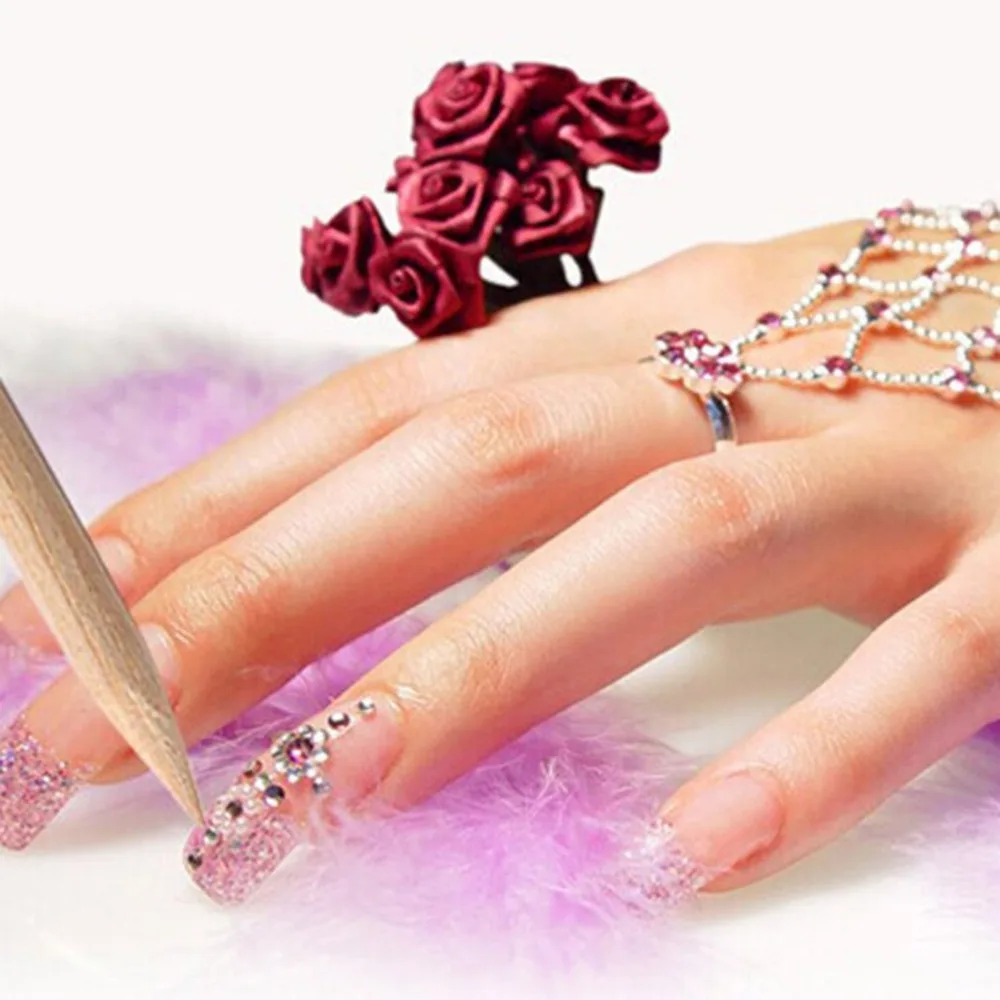 

100PCS/SET Wood Stick Cuticle Pusher Remove Nail Art Design Orange Wood Stick Cuticle Pusher Remover Manicure Care