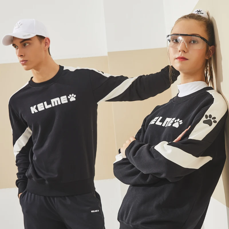 Мужская Спортивная Толстовка KELME тренировочный пуловер с длинным рукавом на