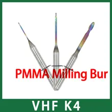 VHF K4 фрезеровочный Бур специально для PMMA, PEEK, воск, чтобы избежать липкости