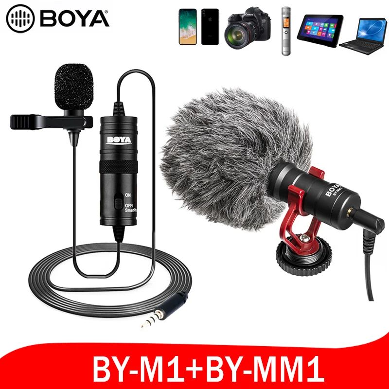 BOYA BY MM1M1 Студийный микрофон Lavalier Mini Audio 3,5 мм воротник конденсаторный отворот для iphone Canon Nikon DSLR камеры видеокамеры рекордер|Микрофоны| | АлиЭкспресс
