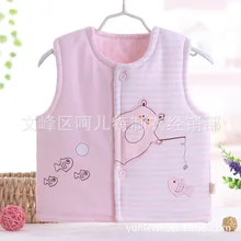 Новинка года; стильный цветной хлопковый теплый жилет; утепленный жилет с мультипликационным принтом для малышей; осенне-зимнее Детское пальто; жилет