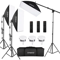 Andoer Studio Photography Softbox Lighting Kit with 85W 2800K-5700K LED Light 50x70cm Softbox 2M Light Stand for Video Recording