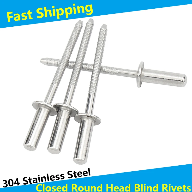 Stainless Steel Closed Round Head Pop Open Hollow Blind Rivets Bolt