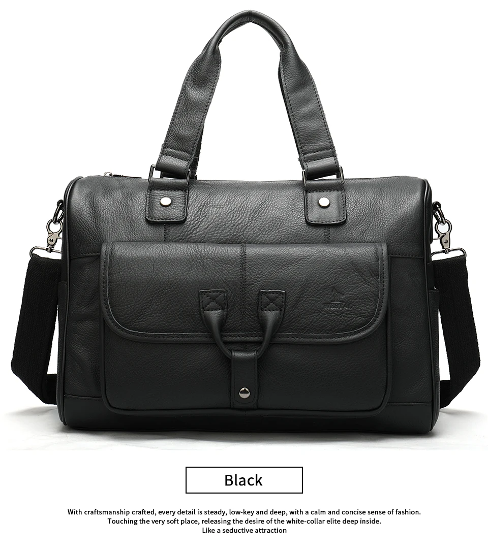 WESTAL briefcase men's genuine leather bag office bags for men porte document leather laptop bag men's business document for men